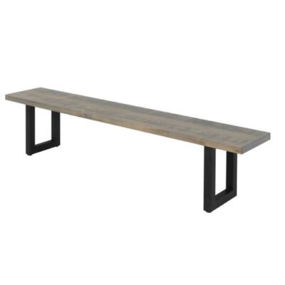 Norwich wooden bench with metal legs
